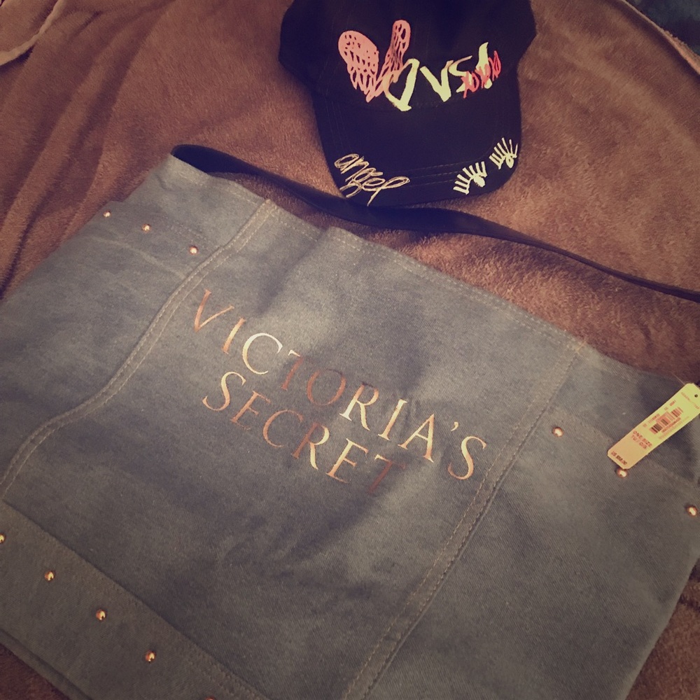 Victoria secret tote and hat